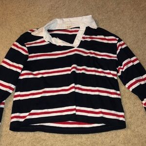 Brandy Melville Striped Collared Top